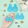 DIY Leaf Dangle Stud Earrings Silicone Molds DIY-OC0003-96-3
