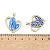 Brass Micro Pave Clear Cubic Zirconia Pendants KK-A221-24G-3