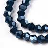 Opaque Solid Color Electroplate Glass Beads Strands EGLA-A039-P2mm-A09-2