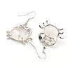 Natural Quartz Crystal Crab Dangle Earrings G-Z033-13P-01-2