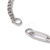 304 Stainless Steel Curb & Paperclip Chains Bracelet Making BJEW-JB10030-02-2