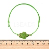 4Pcs 4 Colors Ocean Dyed Synthetic Turquoise Sea Turtle Beaded Adjustable Waxed Polyester Cord Bracelets for Women BJEW-JB14243-01-5