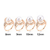 Oval Brass Micro Pave Clear Cubic Zirconia Adjustable Ring Settings KK-T076-69G-4
