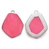 Faceted Glass Pendants PALLOY-N167-01-04P-RS-2
