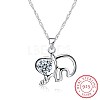 Trendy 925 Sterling Silver Pendant Necklaces NJEW-BB22364-1