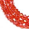 Transparent Electroplate Glass Beads Strands EGLA-A039-T6mm-B14-3