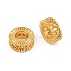 Brass Micro Pave Clear Cubic Zirconia European Beads CU-CBA6A75-13G-2