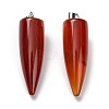 Natural Red Agate Pointed Pendants G-D040-01P-B02-2