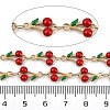 Ion Plating(IP) 304 Stainless Steel Enamel Cherry Link Chains CHS-Z003-01G-02-2