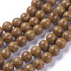 Natural Wood Lace Stone Beads Strands X-G-I199-17-8mm-2