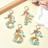 Transparent Epoxy Resin Pendant Keychains KEYC-FS00022-17-9