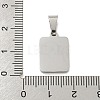 304 Stainless Steel Pave Natural White Shell Pendants STAS-S130-03P-X-3