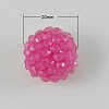 Transparent Style Chunky Round Resin Rhinestone Bubblegum Ball Beads X-RESI-S259-20mm-ST7-1