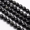 Natural Obsidian Beads Strands X-G-G549-6mm-02-1