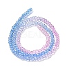 Transparent Painted Glass Beads Strands LS-DGLA-A034-T1mm-A08-5
