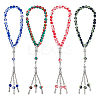 4Pcs 4 Colors Prayer Rosary Bracelets BJEW-PH0004-62-1