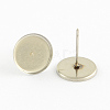 Non-Tarnish Earring Cabochon Settings 314 Stainless Steel Ear Studs Blank Settings STAS-Q170-06-1