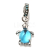 Rack Plating Alloy Rhinestone European Dangle Charms FIND-H005-45P-06-1