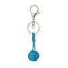 Polyester & Spandex Braided Ball Pendant Keychain KEYC-JKC00441-2