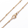 304 Stainless Steel Cable Chain Necklaces X-NJEW-P147-06G-3