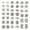 100Pcs 20 Styles Tibetan Style Alloy European Beads TIBE-TA0001-27-2