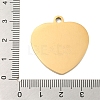 PVD Vacuum Plating 201 Stainless Steel Pendants STAS-L079-25G-03-3