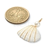 Natural Shell Copper Wire Wrapped Pendants PALLOY-TA00078-02-3