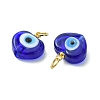 Handmade Evil Eye Lampwork Pendants PALLOY-JF05636-02-2