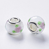 Handmade Lampwork European Beads LAMP-S193-009H-2