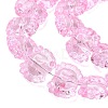 Electroplate Baking Paint Transparent Glass Beads Strands GL-CBA17FF-02J-3