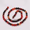 Natural Striped Agate/Banded Agate Bead Strands G-G882-6mm-D03-1-2