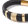 Leather Braided Cord Bracelets BJEW-E352-36G-3