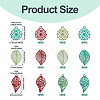 72Pcs 9 Styles Spray Paint 430 Stainless Steel Charms STAS-TA0006-11A-4