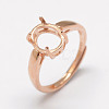 Adjustable 925 Sterling Silver Solitaire Ring Settings STER-P033-17RG-3