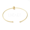 Rack Plating Brass Micro Pave Clear Cubic Zirconia Letter Open Cuff Bangles BJEW-A018-01G-S-3
