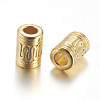 Golden Alloy Column Beads K08WS012-1
