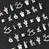 100pcs 10 Style Tibetan Style Alloy Charms TIBEP-CJ0001-29-8