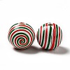 Christmas Theme Printed Natural Wooden Beads WOOD-L020-A06-2