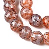Drawbench Crackle Glass Beads Strands GLAA-N006-8mm-09-3