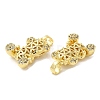 Rack Plating Brass Micro Pave Cubic Zirconia Pendants KK-M252-02G-2