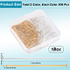 600Pcs 2 Colors Jewelry Findings KK-SP0001-72A-2