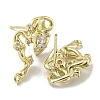 Brass Cubic Zirconia Stud Earring Findings KK-R154-11G-2