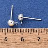 Brass Stud Earring Findings KK-G604-01S-02-3