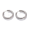 Tarnish Resistant 201 Stainless Steel Huggie Hoop Earrings EJEW-O095-05-06-1