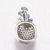 Brass Micro Pave Cubic Zirconia Pendants ZIRC-E145-15P-2