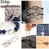 4Pcs 4 Style 304 Stainless Steel Screw Carabiner Lock Charms STAS-UN0029-89-6