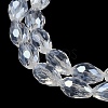 Transparent Electroplate Glass Beads Strands EGLA-N013-T8mm-B01-3
