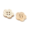Carved 4-hole Basic Sewing Button in Flower Shape NNA0YYS-2