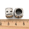 316 Surgical Stainless Steel with Rhinestone Large Hole Cube Beads STAS-Q326-08AS-04-3