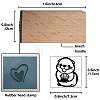 Square Wooden Stamps DIY-WH0546-041-2